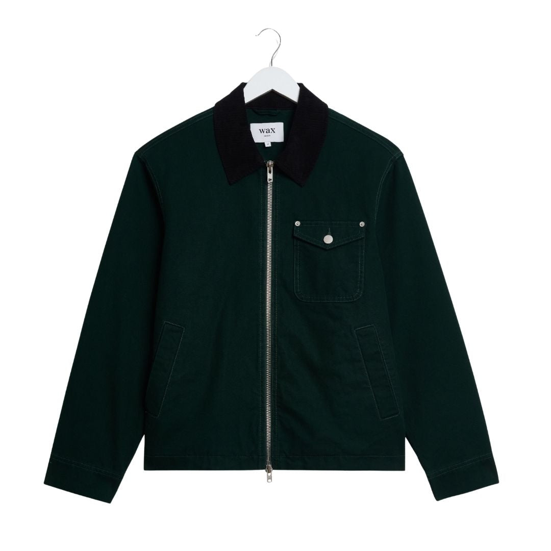 Wax London Mason Jacket Canvas - Green