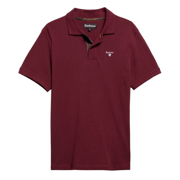 Barbour Tartan Pique Polo Shirt - Ruby Red