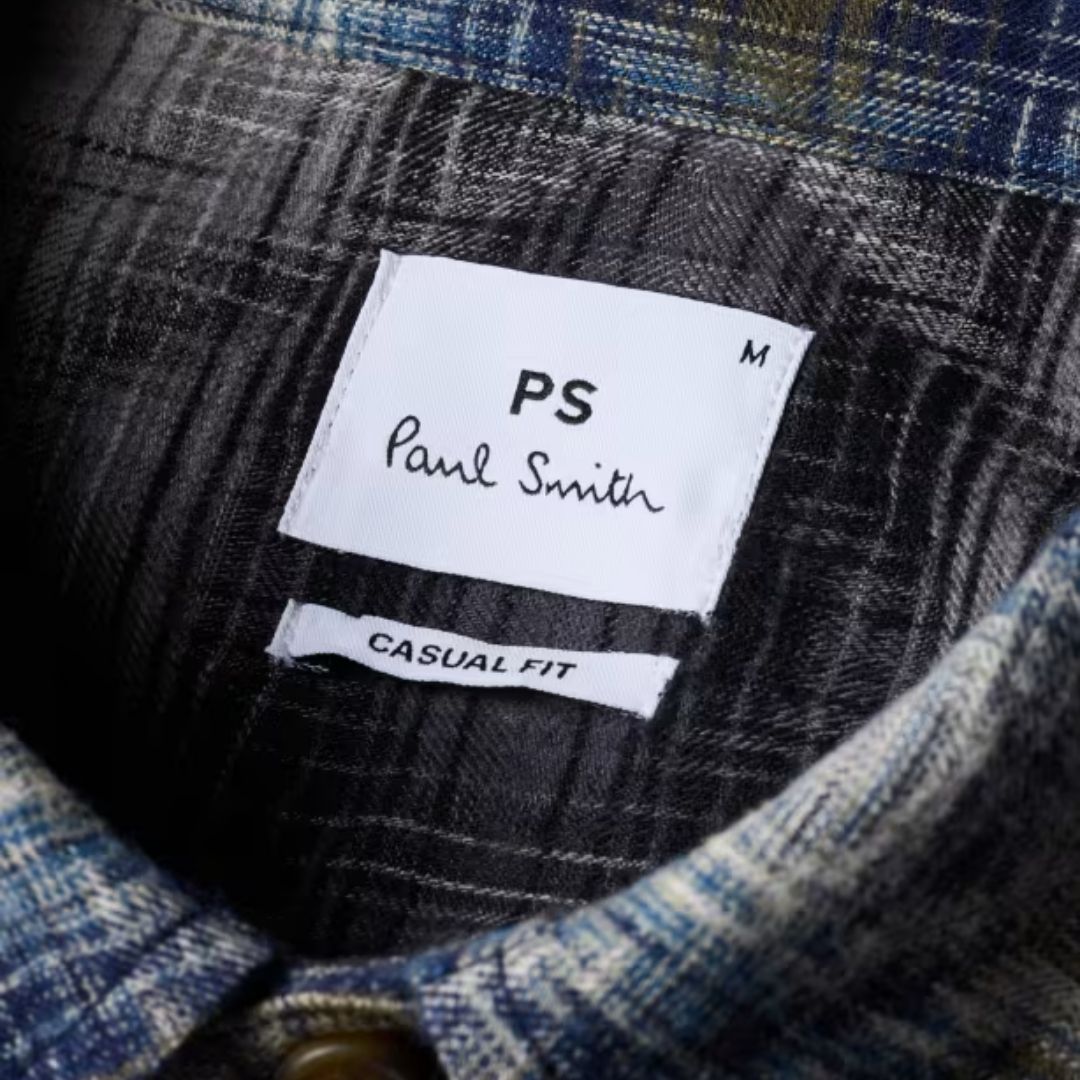 Paul Smith L/S Casual Fit Pocket Shirt - Blue