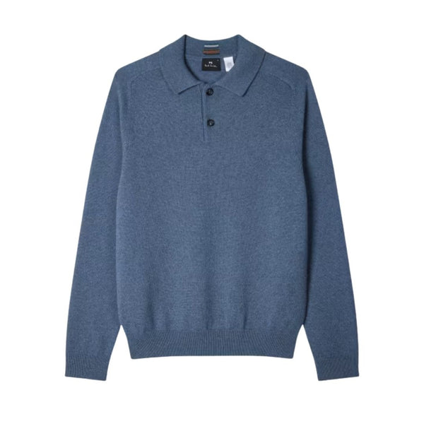 Paul Smith Sweater L/S Polo - Blue
