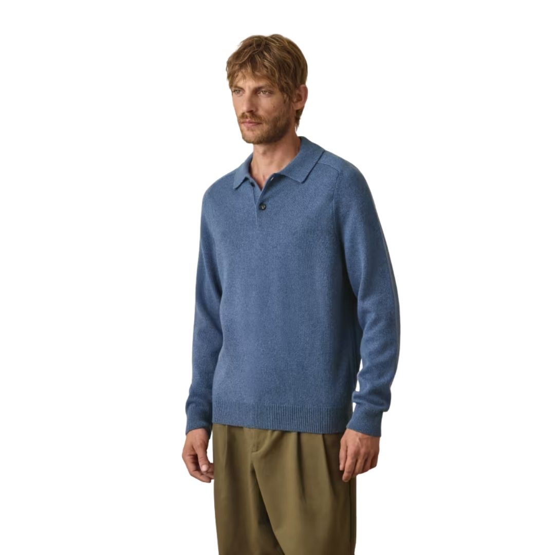 Paul Smith Sweater L/S Polo - Blue