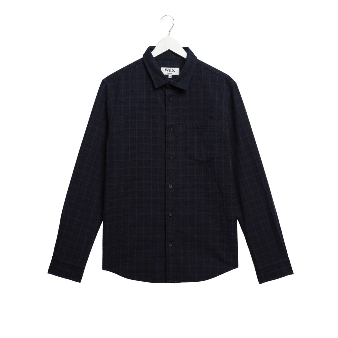 Wax London Shelly L/S Shirt Dobby Check - Navy