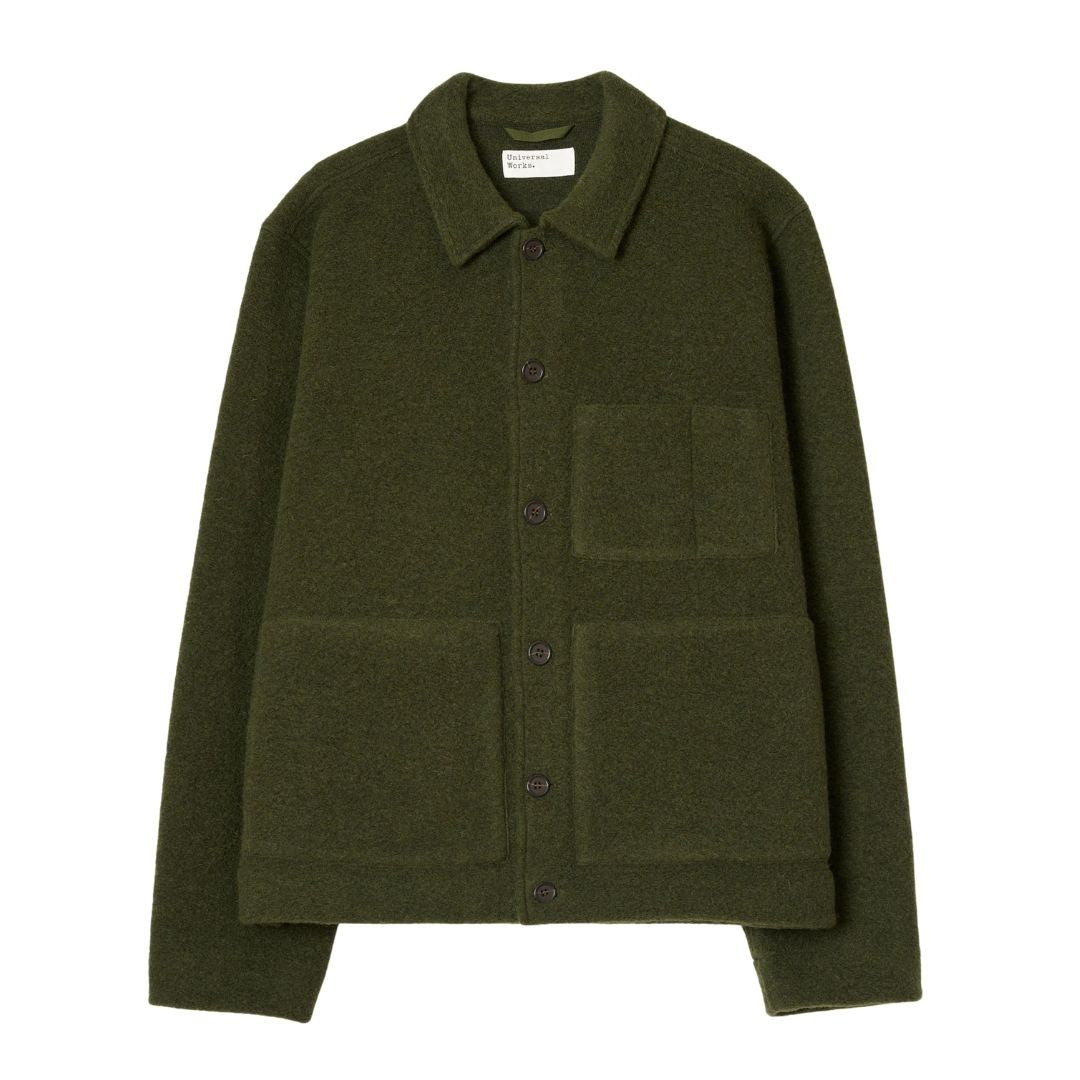 Universal Works Uniform Fleece Jacket - Olive