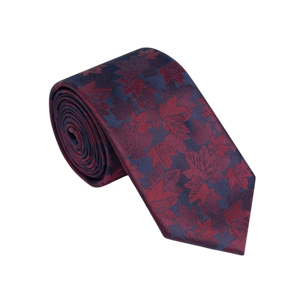 Remus Uomo Dark Red Standard Width Tie - BURGUNDY