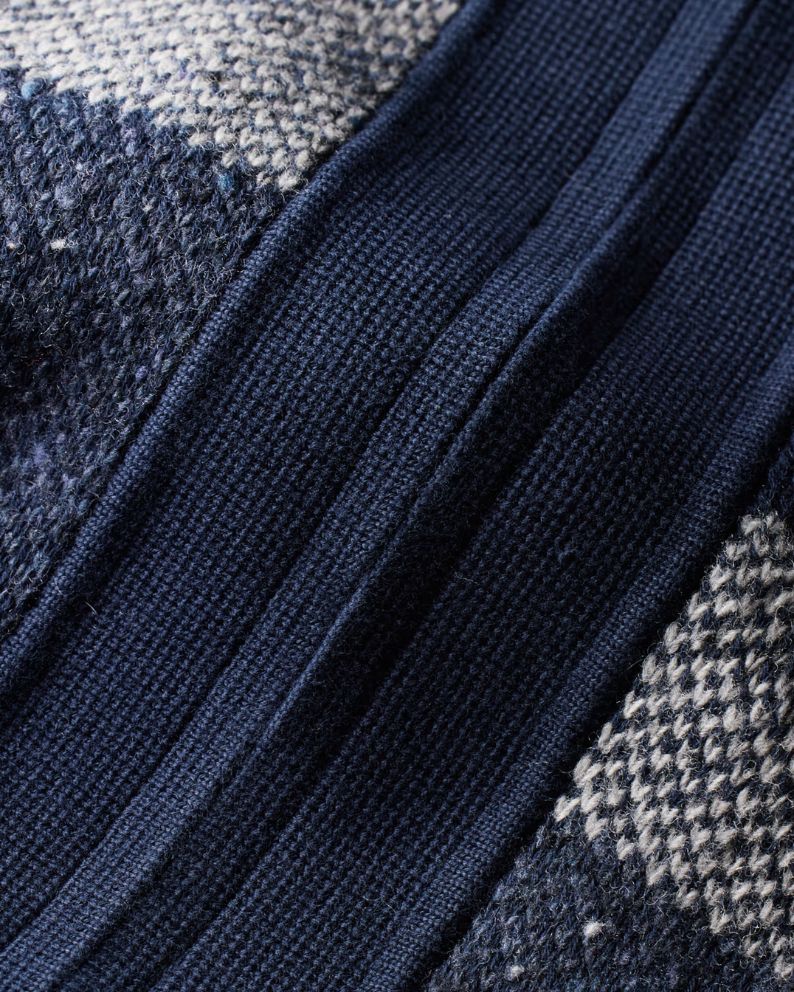 Paul Smith Navy Tonal Patchwork Zip-Through Cardigan Blue