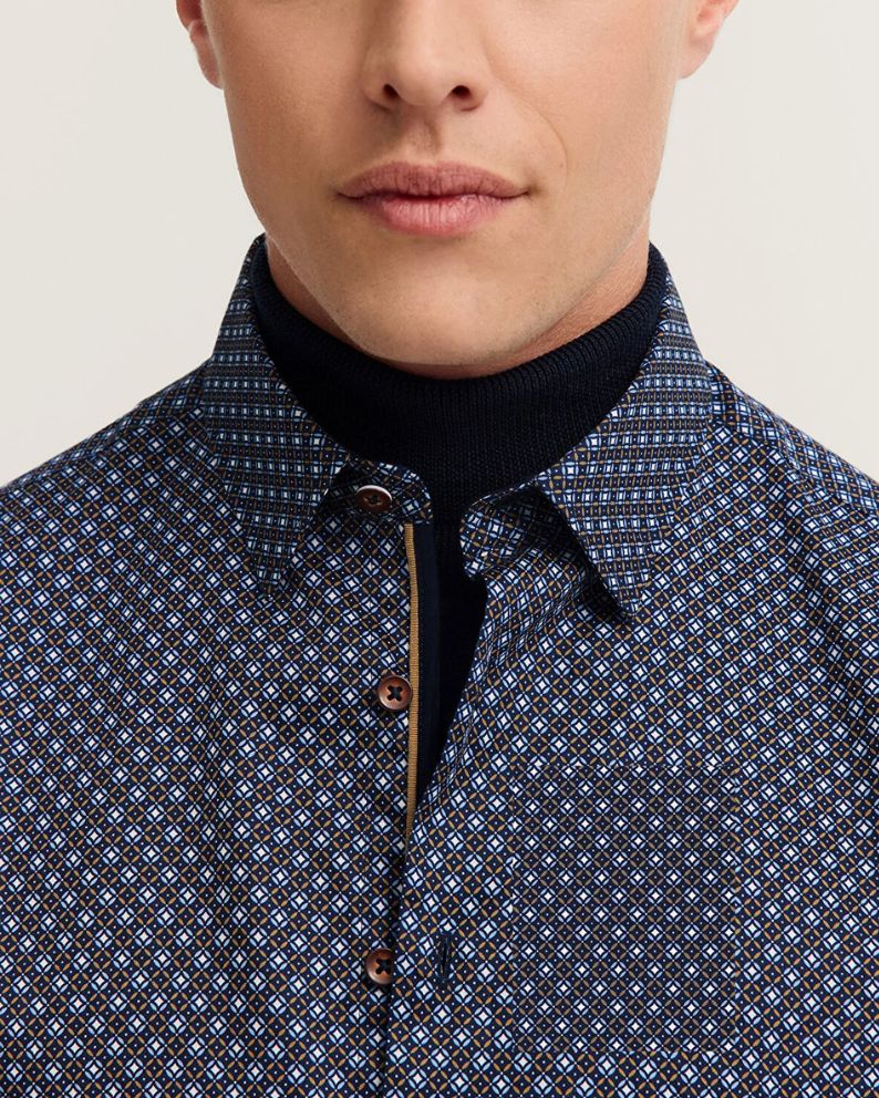 Bugatti Casual Shirt - Navy - Galvin for Men Bugatti Casual Shirt - Navy - Galvin for Men