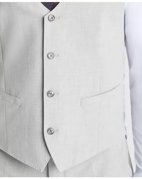 Remus Uomo Light Grey Palucci Waistcoat - Grey