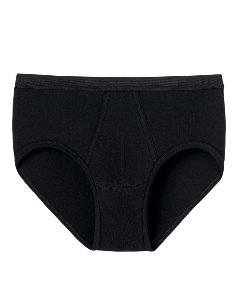 Schiesser Sport briefs with fly, fine rib - Original Classics - Black
