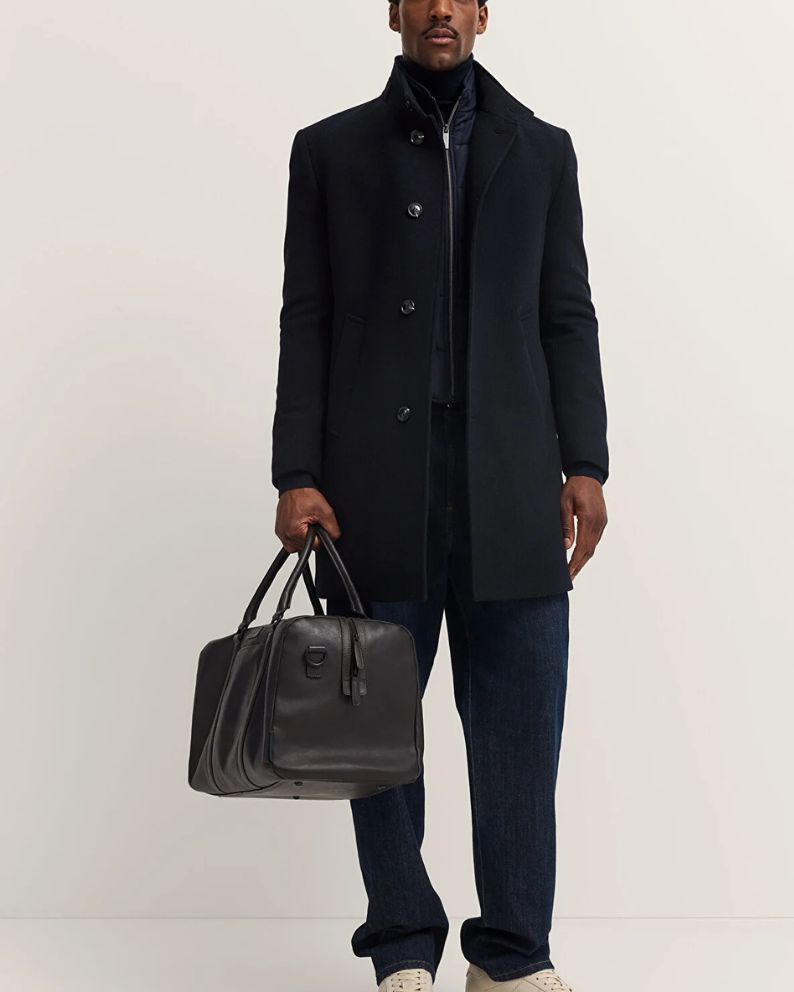 Bugatti Wool Coat - Navy