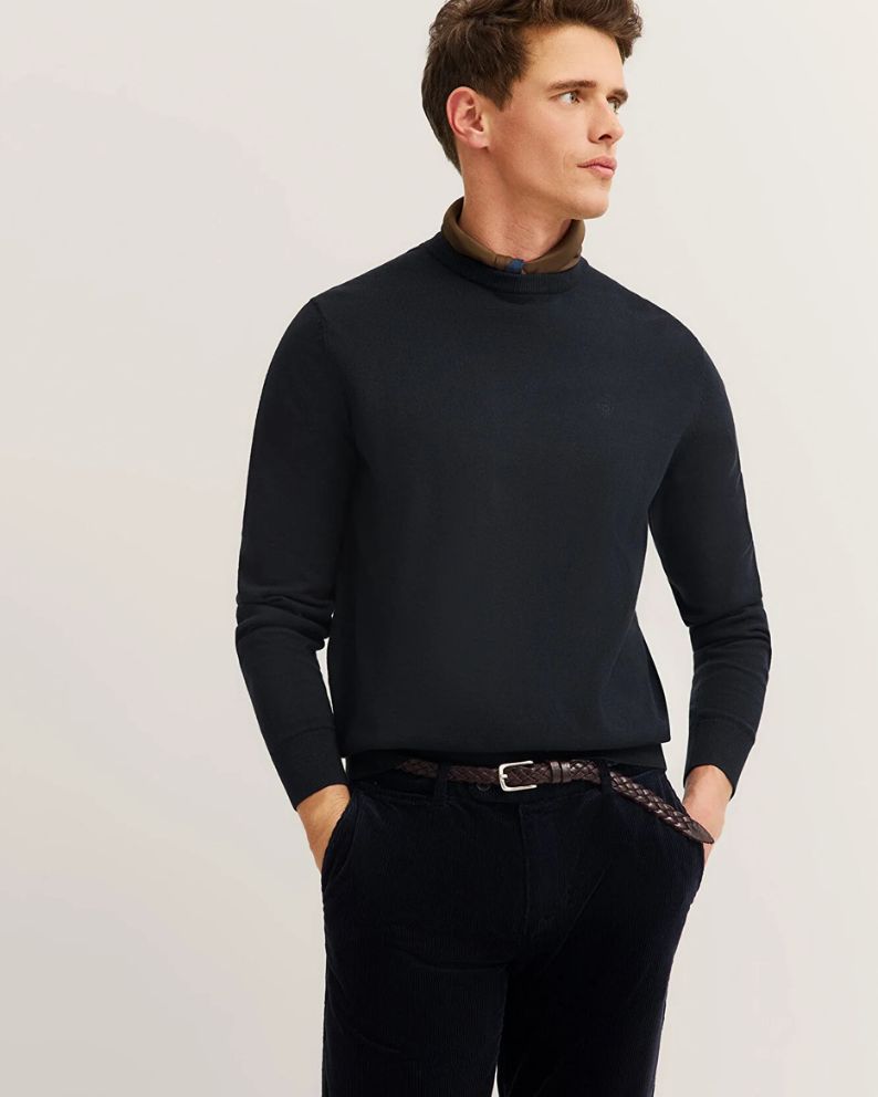 Bugatti Crew Neck Sweater - Navy