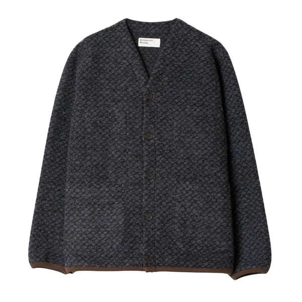 Universal Works Diamond Fleece Cardigan - Grey