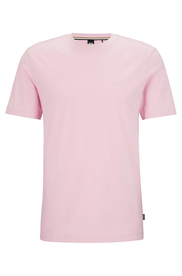 Boss Rubber-Print Logo Cotton-Jersey T-Shirt - Pink