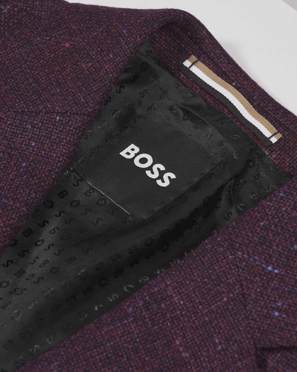 Hugo Boss Wool Mix 'Janson' Jacket - Dark Red