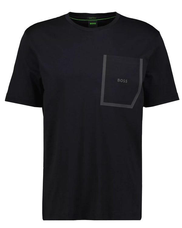 Boss 'Thilix' Front Pocket Detail T-Shirt - Black