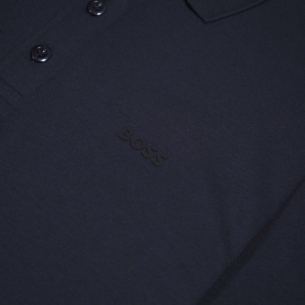 Boss &#39;Paddy&#39; Reflective Detail Polo Shirt - Navy