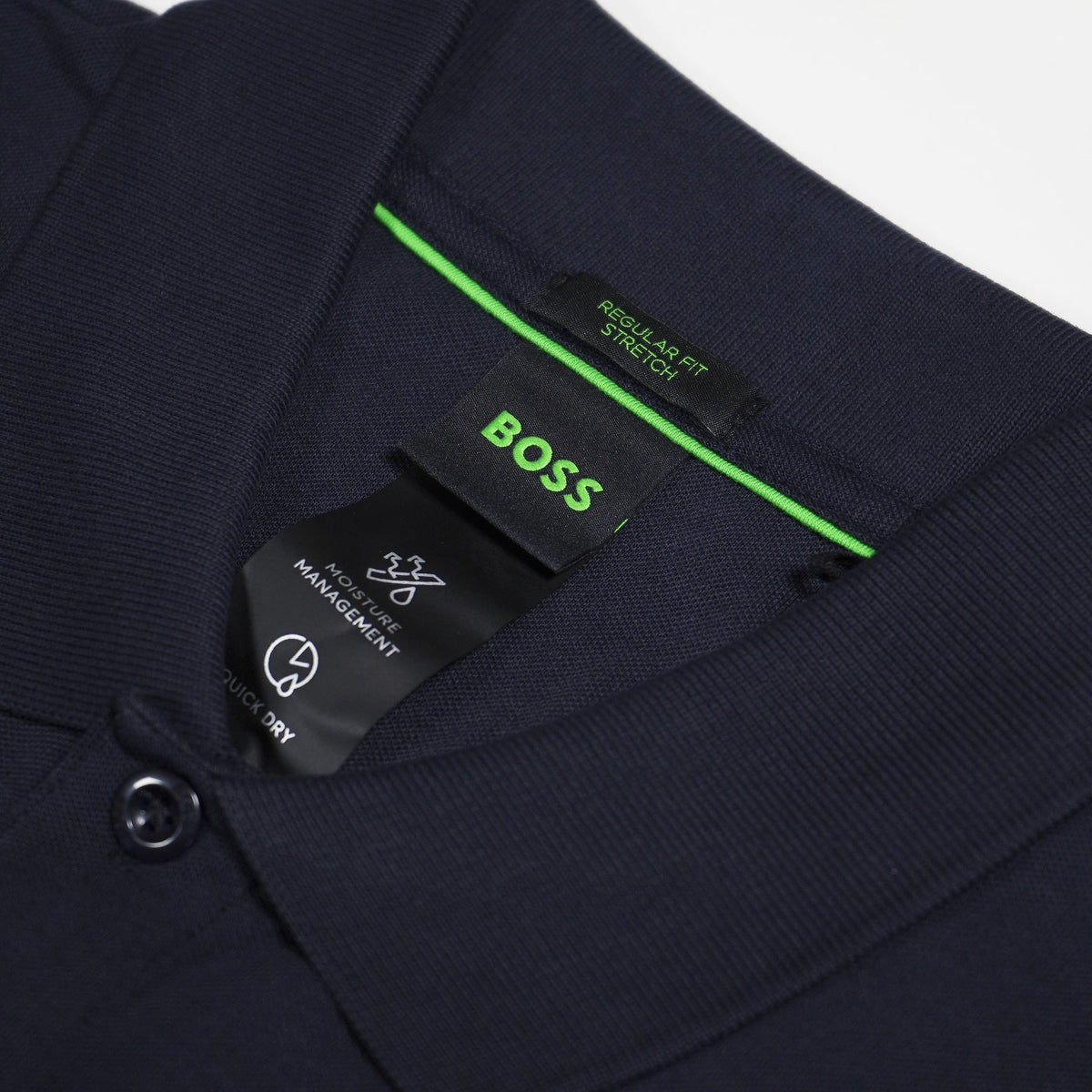 Boss &#39;Paddy&#39; Reflective Detail Polo Shirt - Navy