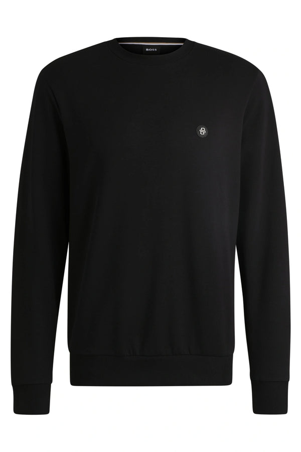 Boss Long Sleeve Logo Sweatshirt - Black