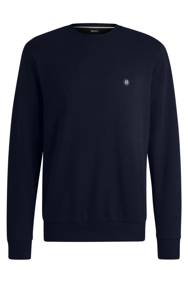 Boss Long Sleeve Logo Sweatshirt - Blue