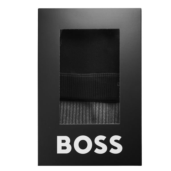 Boss Hat and Scarf Set - Black