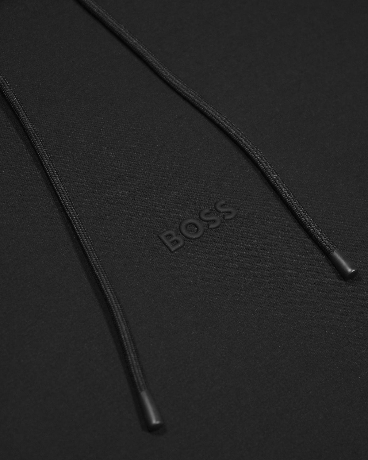 Boss Regular-Fit Hoodie with Logo Detail - Black