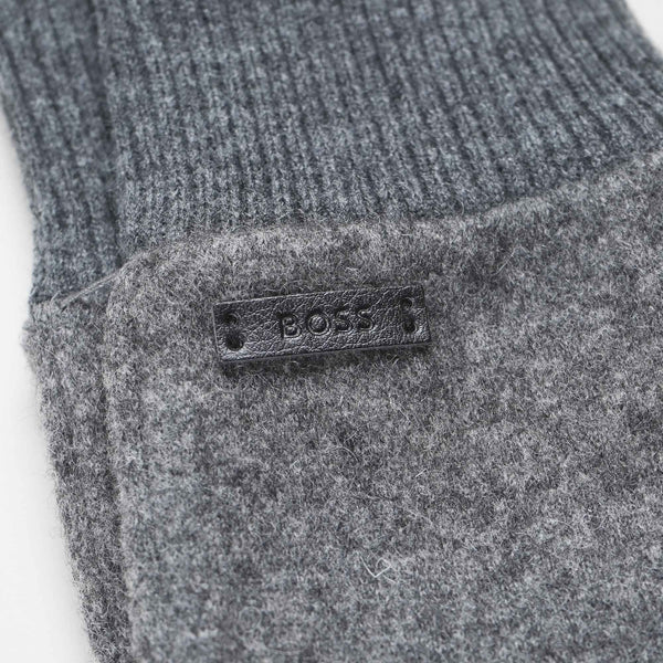 Boss 'Kalsper' Wool Mix Gloves - Grey