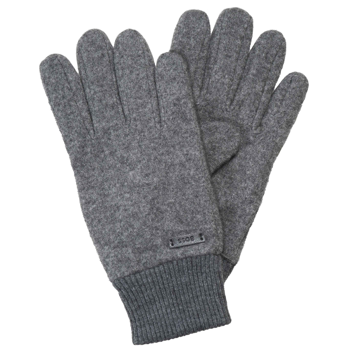 Boss 'Kalsper' Wool Mix Gloves - Grey