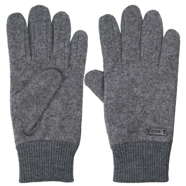 Boss 'Kalsper' Wool Mix Gloves - Grey