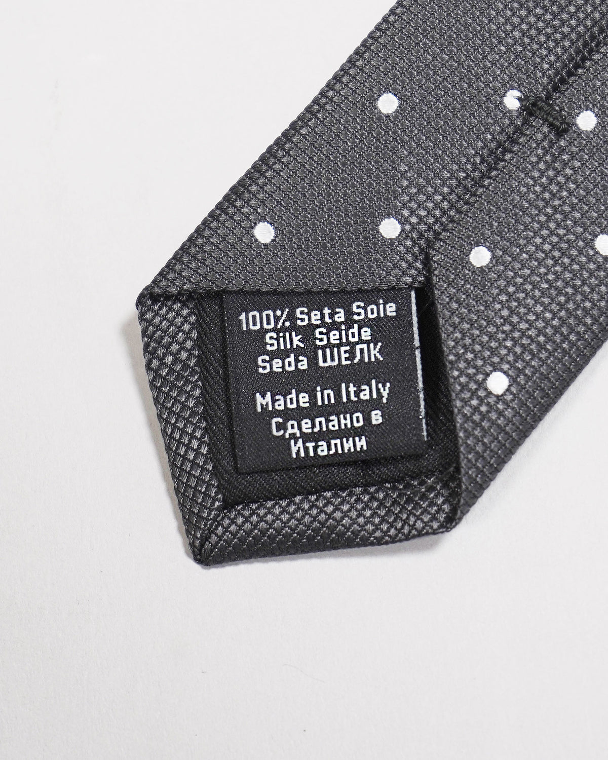 Boss Polka Dot 100% Silk Tie - Grey