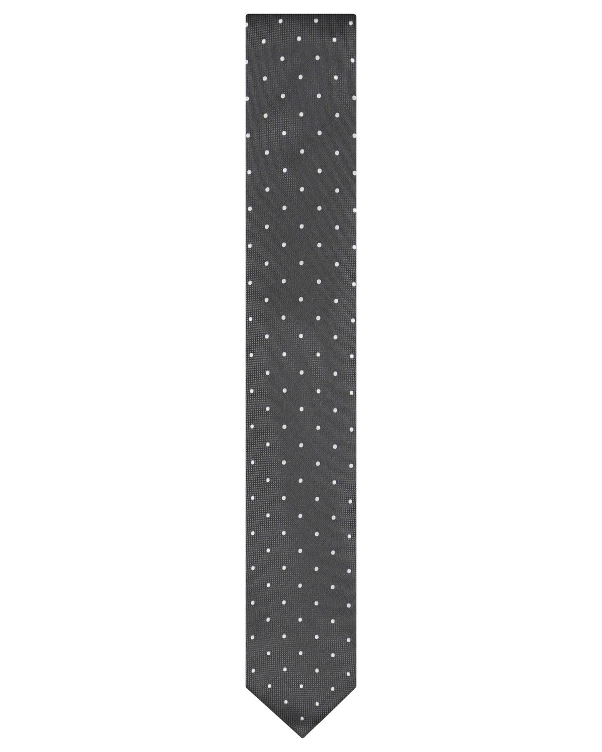 Boss Polka Dot 100% Silk Tie - Grey
