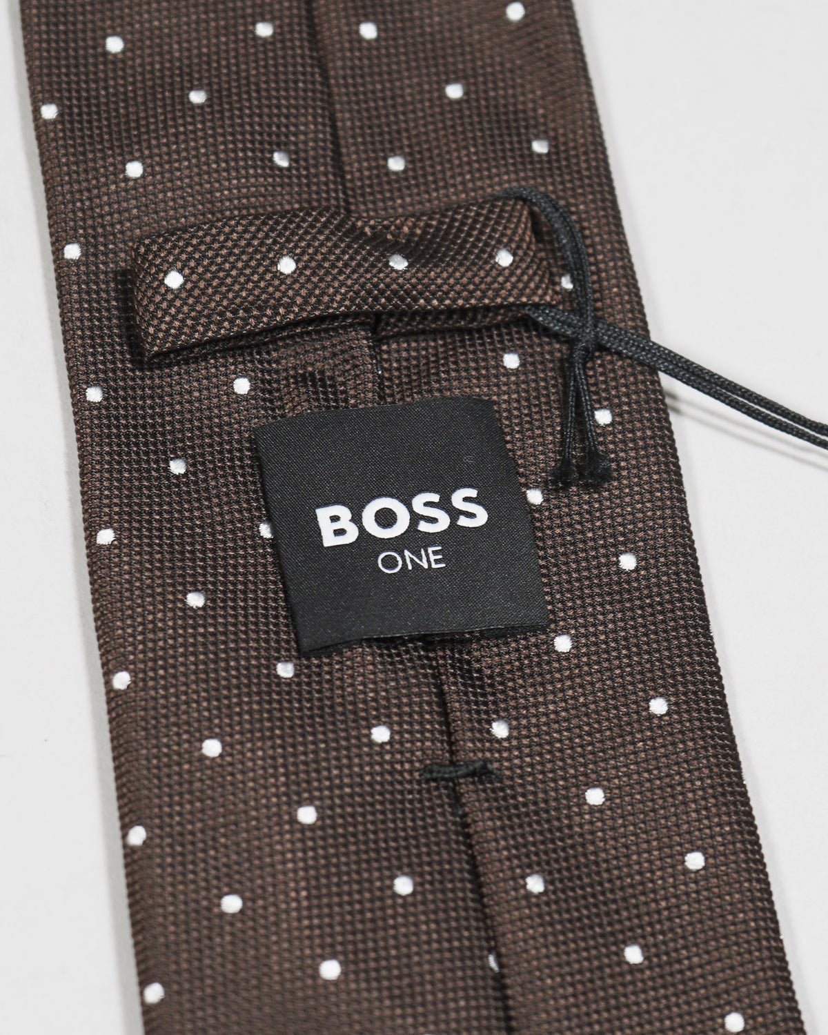 Boss Polka Dot 100% Silk Tie - Brown