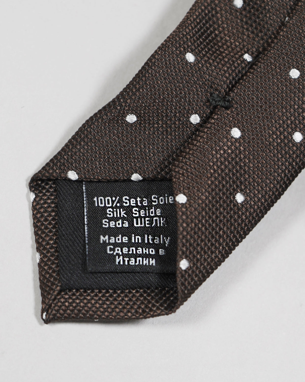 Boss Polka Dot 100% Silk Tie - Brown