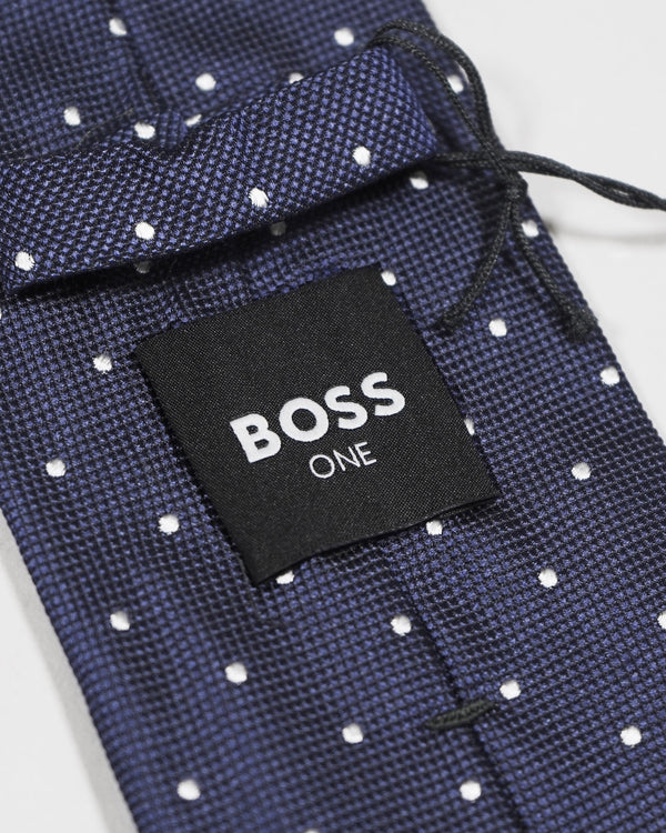 Boss Polka Dot 100% Silk Tie - Turquoise