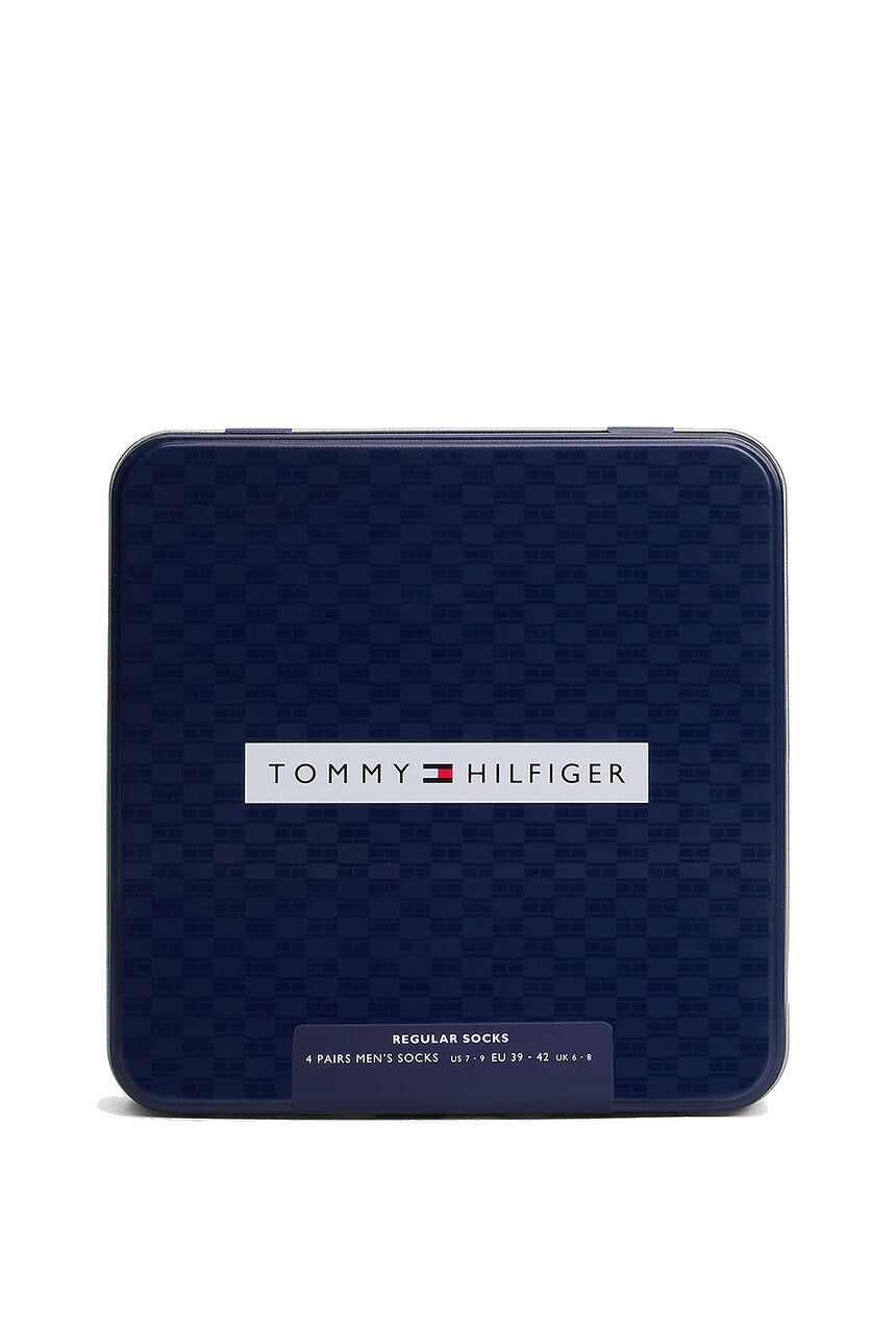 Tommy Hilfiger 4-Pack Sock Gift Tin – Blue