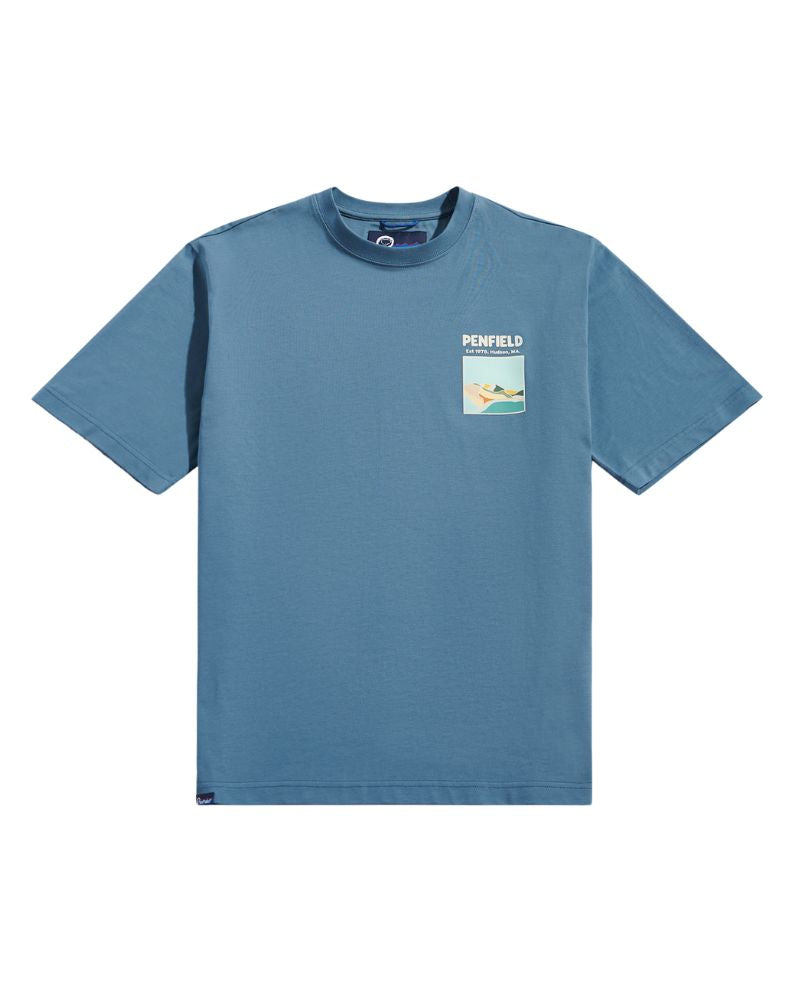 Penfield Block Landscape Graphic T-Shirt - Blue