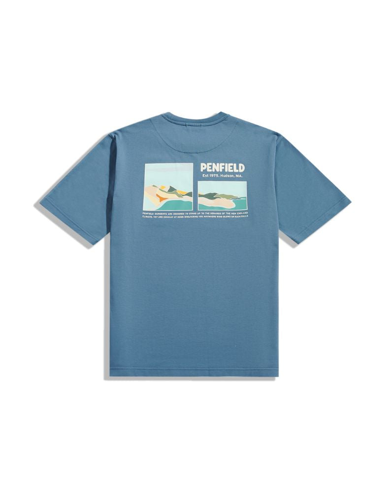 Penfield Block Landscape Graphic T-Shirt - Blue