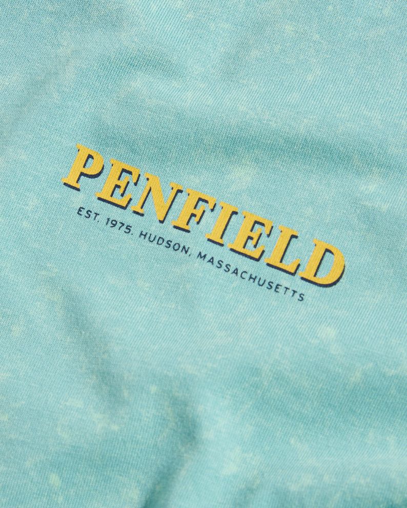 Penfield Whale Scene Back Graphic T-Shirt - Blue