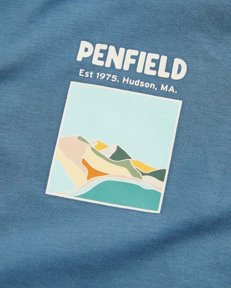 Penfield Block Landscape Graphic T-Shirt - Blue
