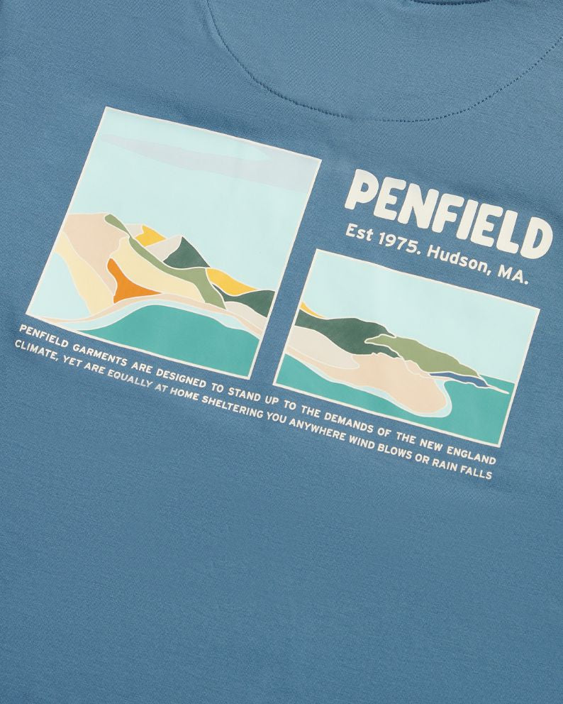 Penfield Block Landscape Graphic T-Shirt - Blue