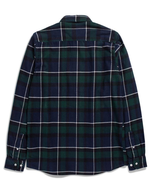 Norse Projects Anton Brushed Flannel Check Shirt - Black