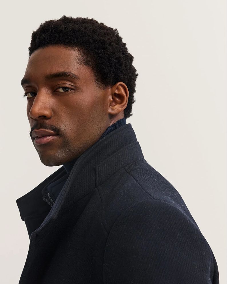 Bugatti Wool Coat - Navy