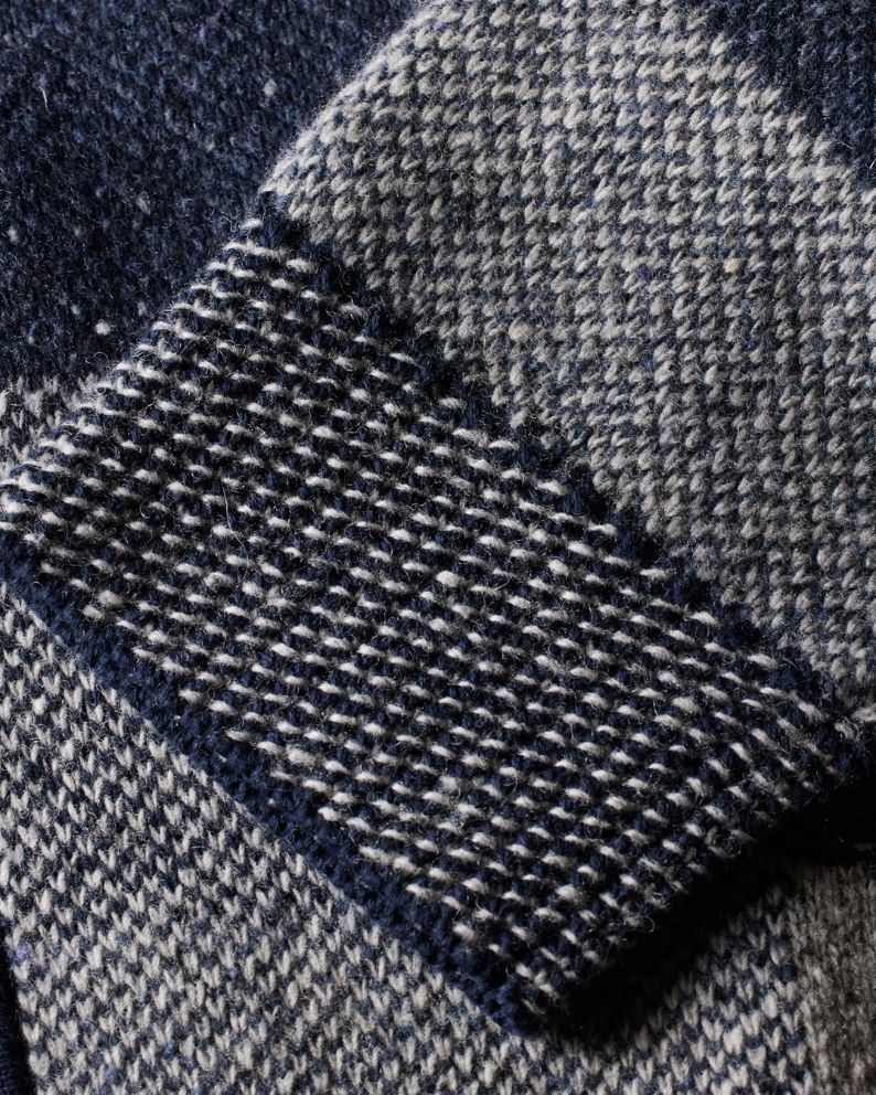 Paul Smith Navy Tonal Patchwork Zip-Through Cardigan Blue