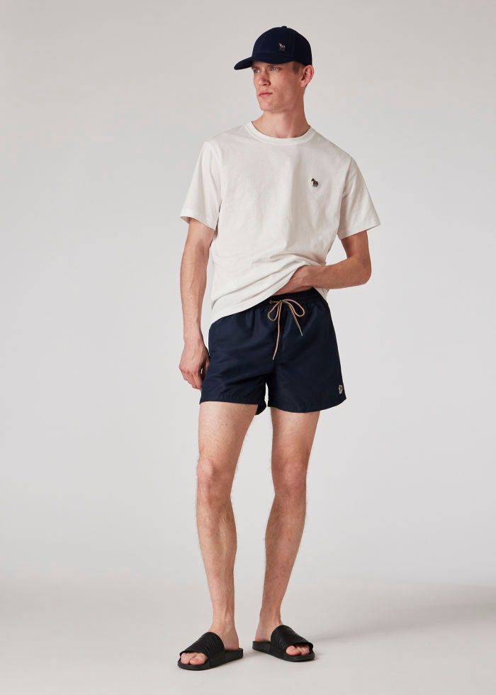 Paul Smith Logo Swim Trunks - Blue