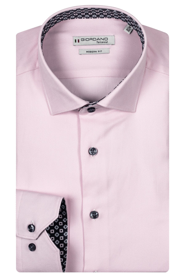 Giordano 'Maggiore' Semi Cutaway Tailored Fit Shirt - Pink