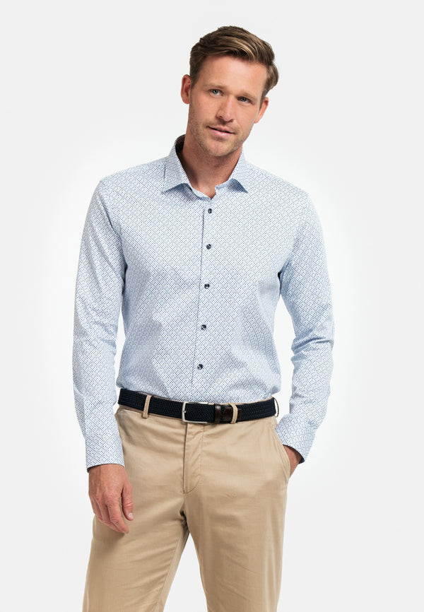 Giordano 'Maggiore' Arrow Print Tailored Fit Shirt - Navy