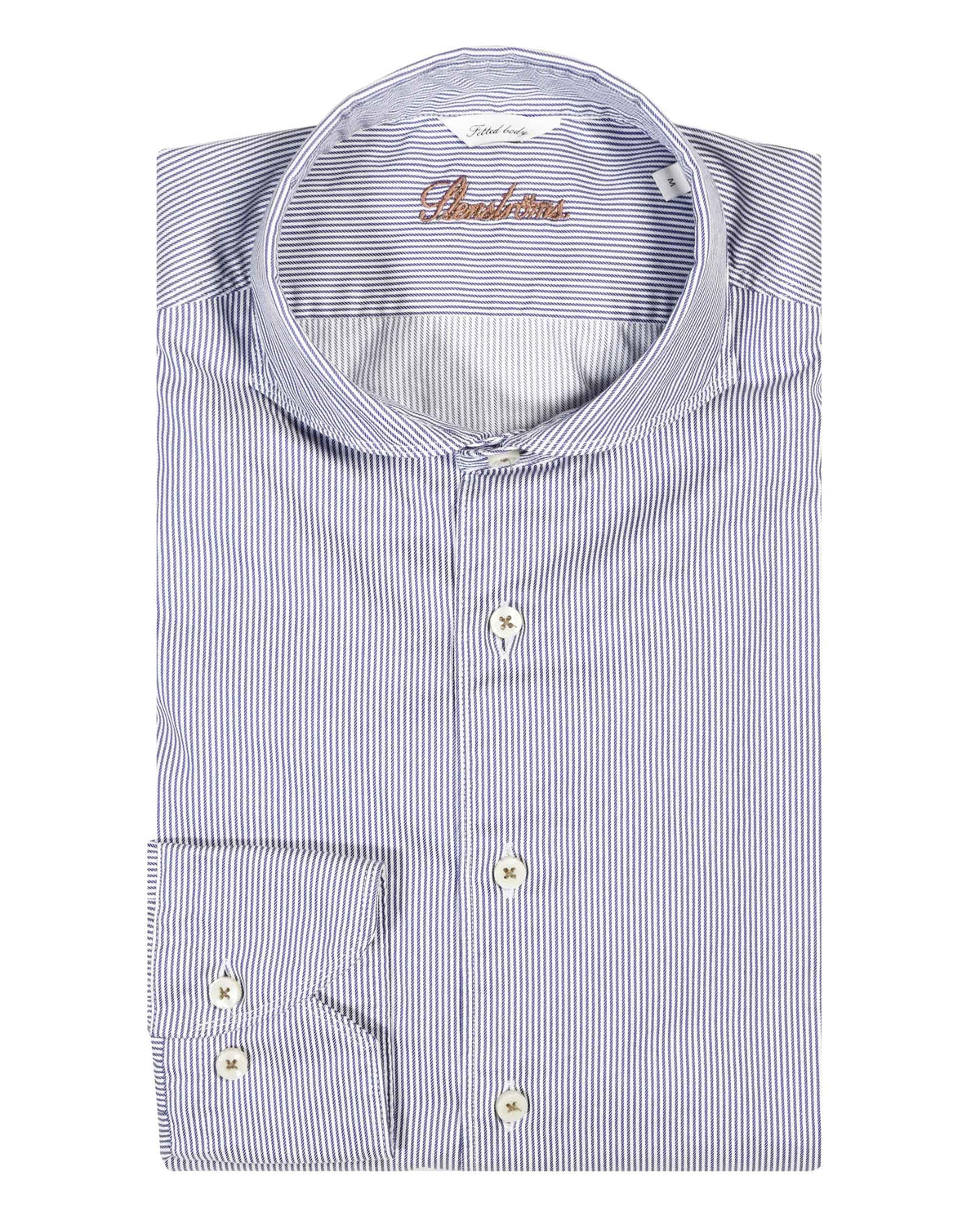 Stenströms Mini Stripped Sport Shirt - Blue