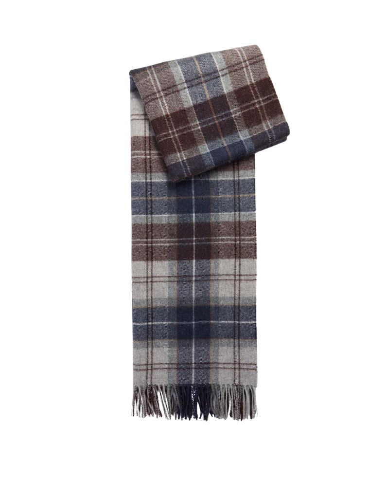 Barbour Brack Patchwork Tartan Scarf - Brown