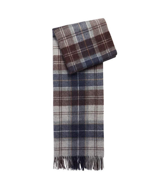 Barbour Brack Patchwork Tartan Scarf - Brown