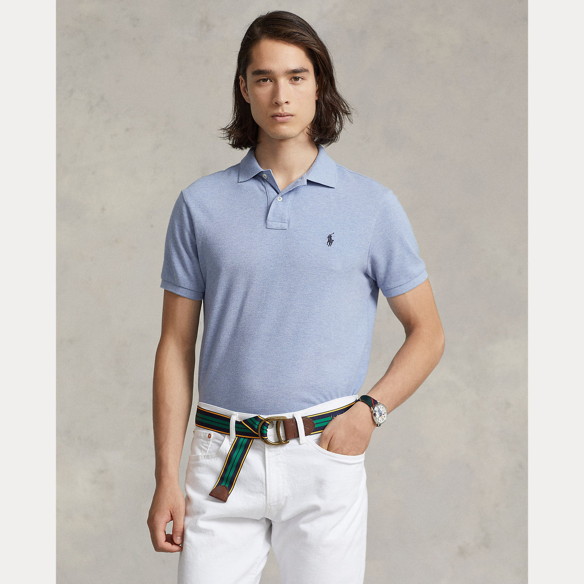 Polo Ralph Lauren Iconic Mesh Polo Shirt - Blue