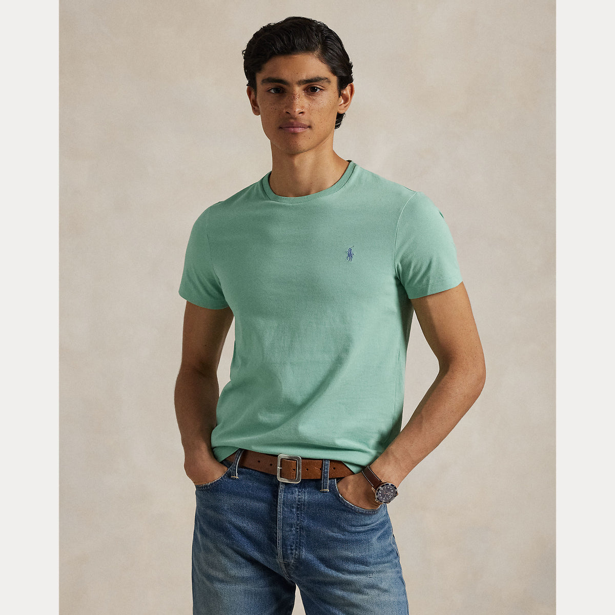 Polo Ralph Lauren Custom Slim Fit Jersey Crewneck T-Shirt - Green