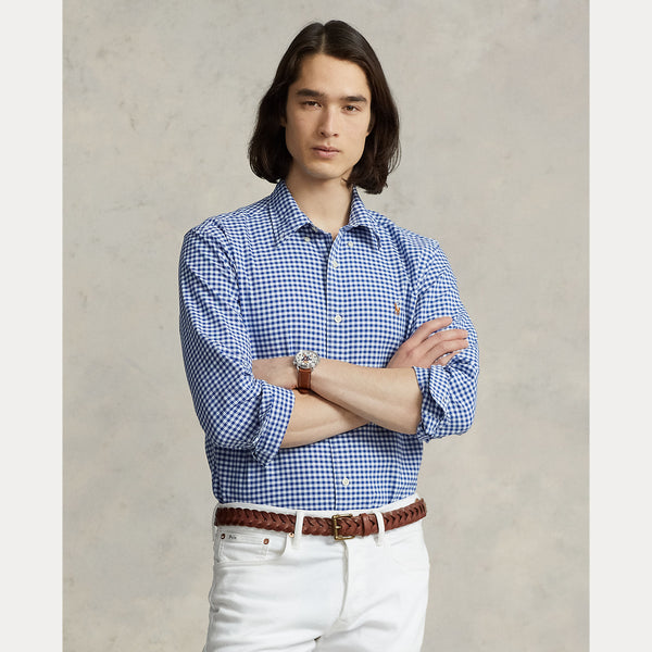 Polo Ralph Lauren Custom Fit Gingham Oxford Shirt - Blue